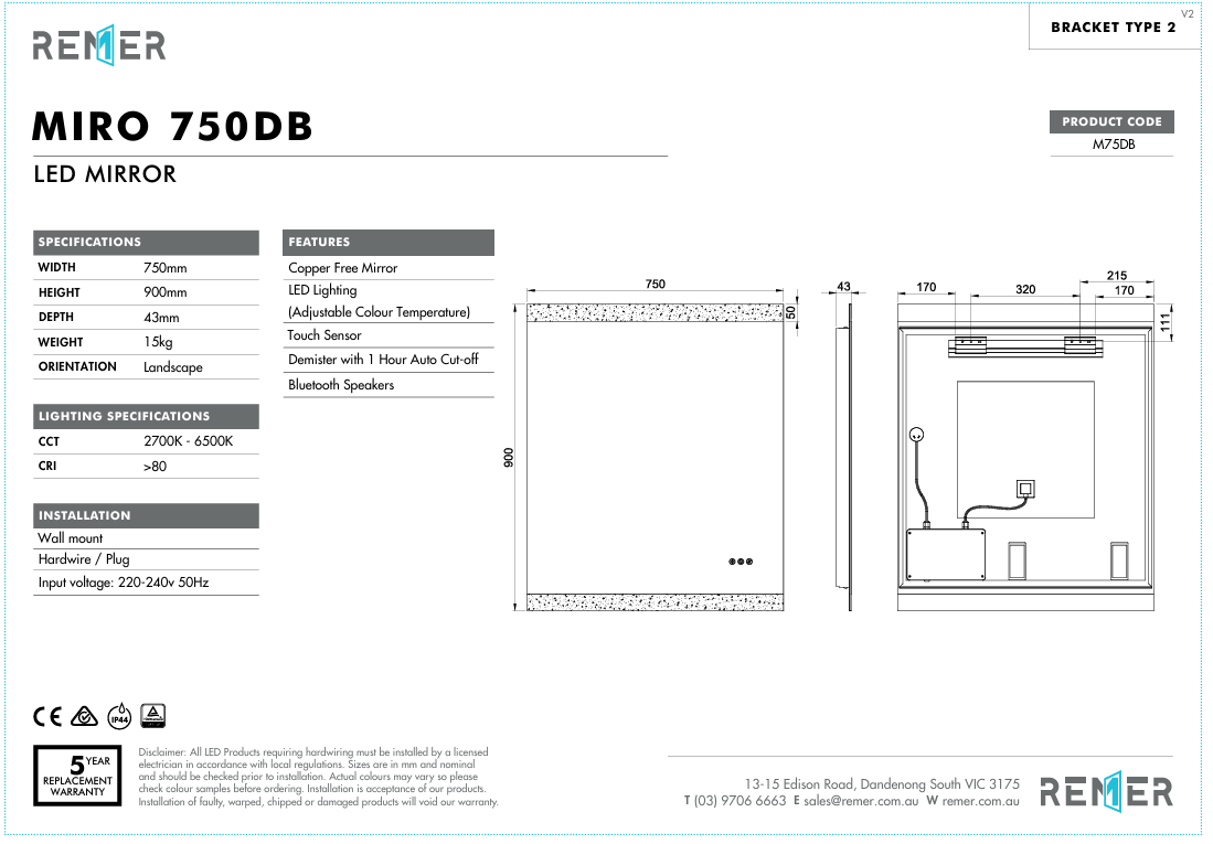 Miro DB - 750 x 900