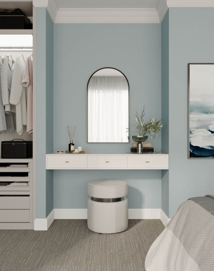 Modern Arch 510x910 with Matt White Aluminium Frame - W510 x H910 x D40