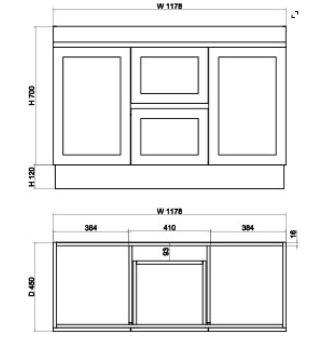 Miami Double Bowl 1200mm Freestanding Vanity with Ceramic Top