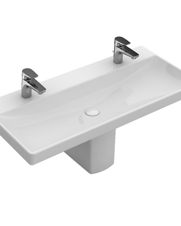 Avento 1000 Wall Basin 1 Tap Hole | No Overflow | Trap Cover