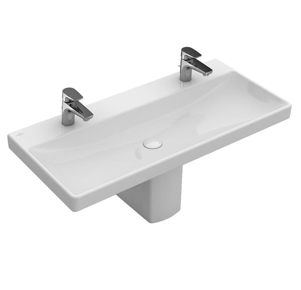 Avento 1000 Wall Basin 1 Tap Hole | No Overflow | Trap Cover