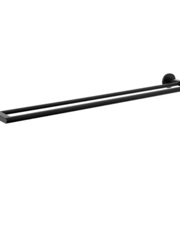 Architectura 800mm Dbl Towel Rail Matte Black