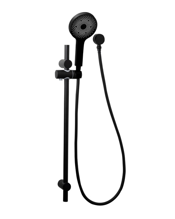 The Gabe Hand Shower On Rail - Matte Black