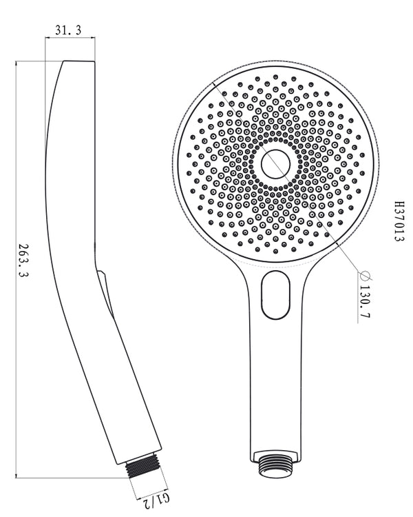 The Gabe Hand Shower - Gun Metal