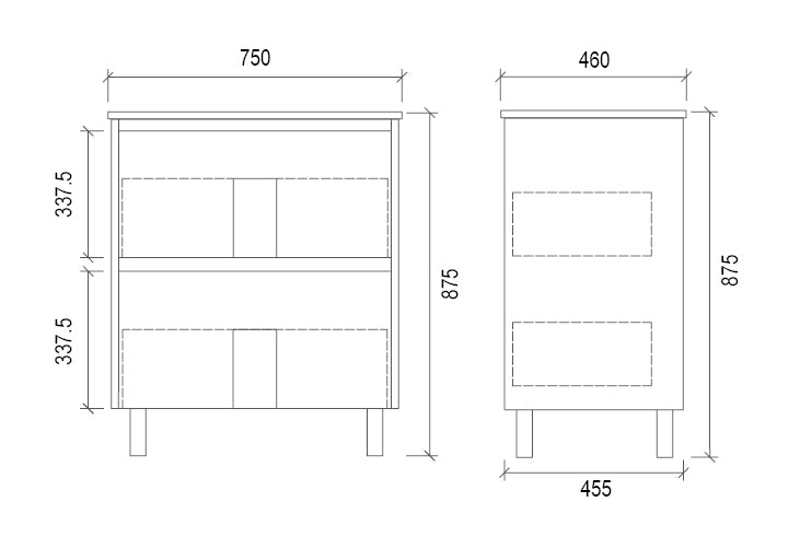 750mm PVC VANITY