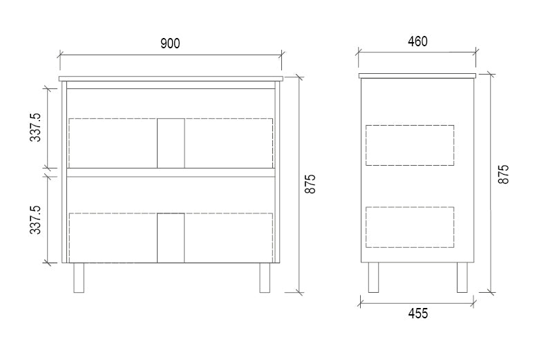 900mm PVC VANITY