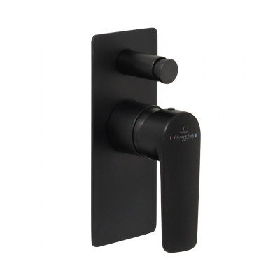 O.Novo Style Rectangular Diverter Mixer Trim Matte Black