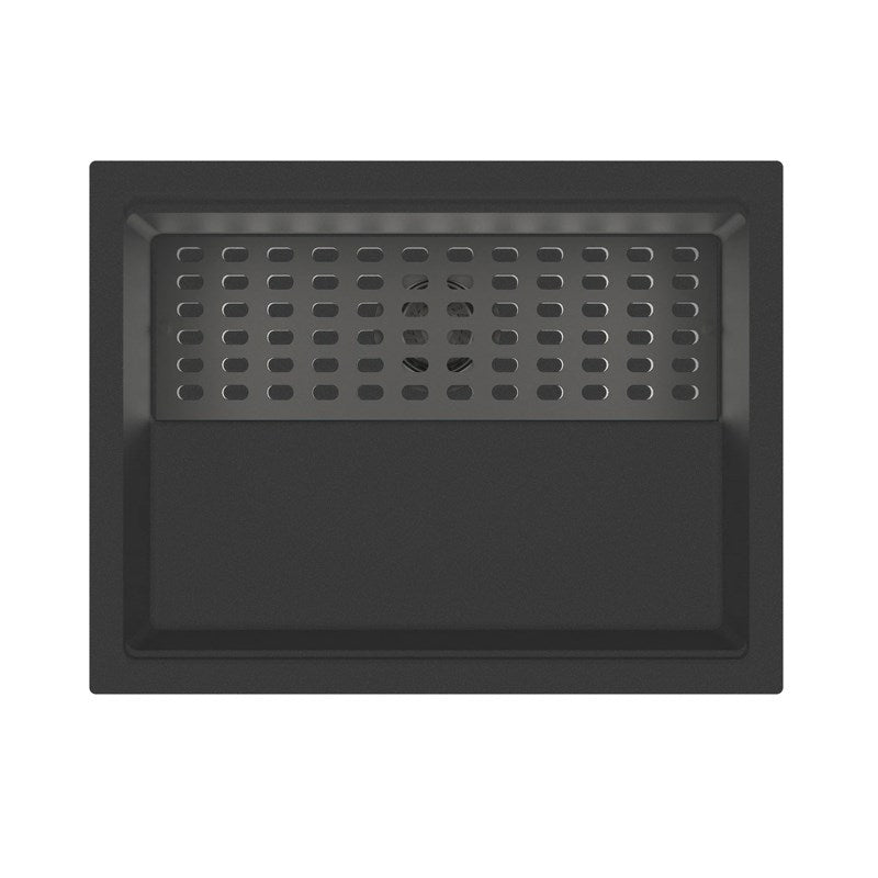 Black Carysil Harmony Big Bowl Granite Single Bowl Stone Kitchen Sink 610*457*253mm(with Bottom Grid & Colander)