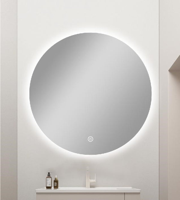 750mm Carysil Round 3 Color Lighting Backlit LED Mirror Touch Sensor Switch Defogger Pad
