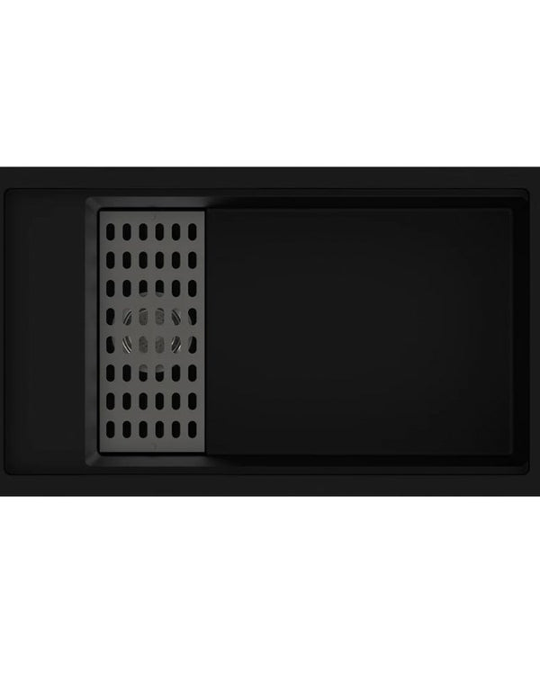 Black Carysil Harmony SD780 Granite Single Bowl Stone Kitchen Sink 780*460*250mm(with Bottom Grid & Colander)