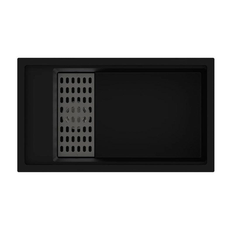 Black Carysil Harmony SD780 Granite Single Bowl Stone Kitchen Sink 780*460*250mm(with Bottom Grid & Colander)