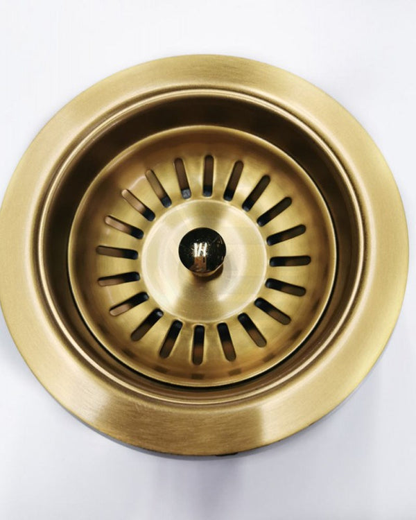 Brushed Brass Kitchen Sink Waste No Overflow