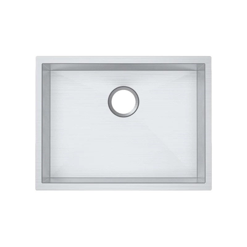 586x450x230mm Chrome Stainless Steel Single Bowl Kitchen Sink