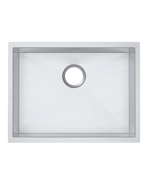 586x450x230mm Chrome Stainless Steel Single Bowl Kitchen Sink