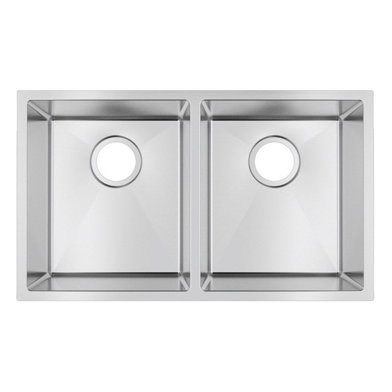 740x440x200mm Chrome Stainless Steel Double Bowl Kitchen Sink