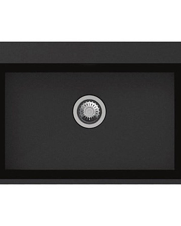 Black Carysil Waltz 680 Granite Single Bowl Stone Kitchen Sink 680*500*220mm