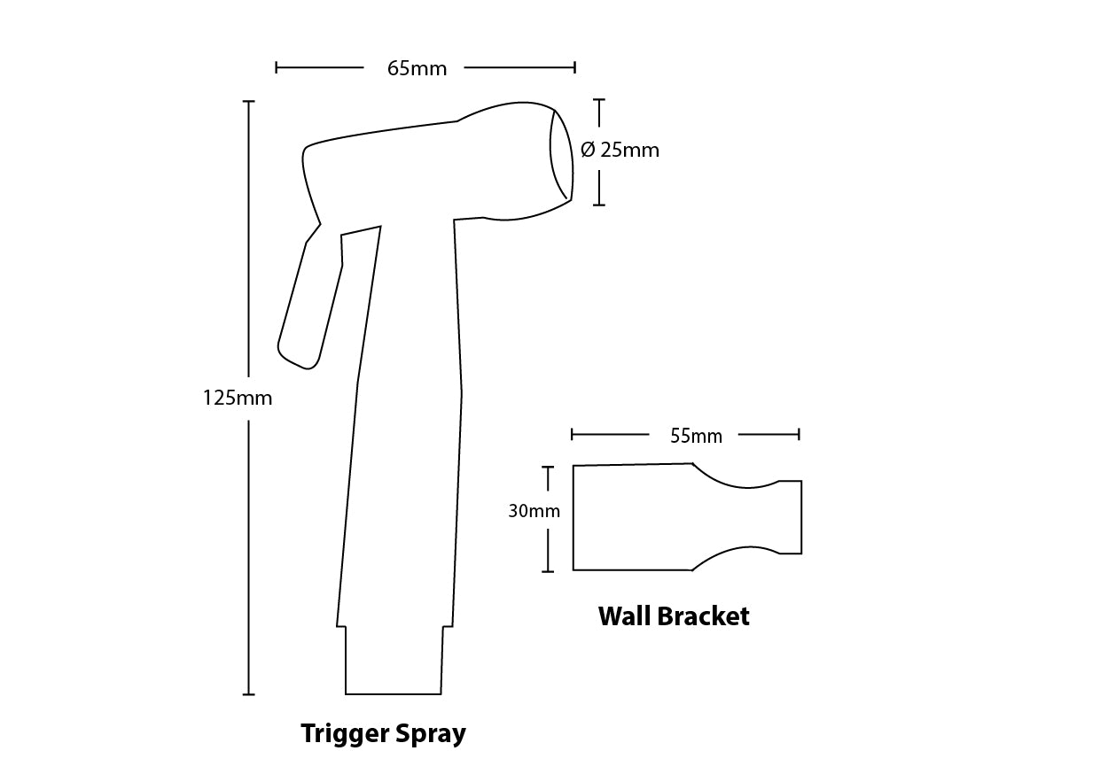 Trigger Spray with Re-inforced Hose/Dual Check Valve White
