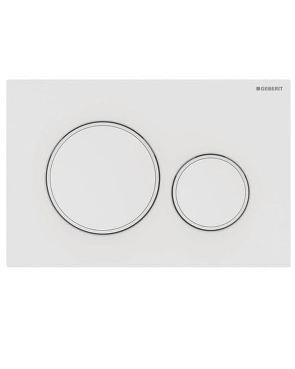 Sigma20 Matte White with White Trim ABS Dual Flush/Access Plate(Round Button)