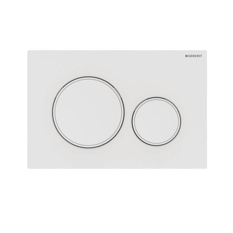 Sigma20 Matte White with White Trim ABS Dual Flush/Access Plate(Round Button)