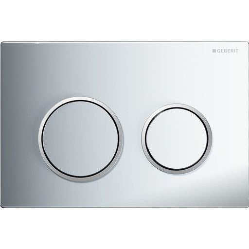 KAPPA21 Chrome Plate and Round Button with Chrome Trim ABS Dual Flush/Access Plate