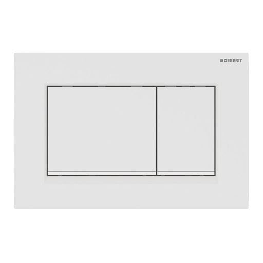 Sigma30 White with White Trim ABS Dual Flush/Access Plate(Square Button)