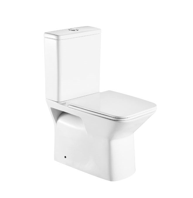ARIA 620*350*800mm Gloss White Rimless Flushing Back to Wall Two-piece Toilet Suite(Bottom Inlet)