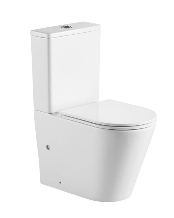 BERLIN 670*360*850mm Gloss White Quiet Flushing Back to Wall Two-piece Toilet Suite