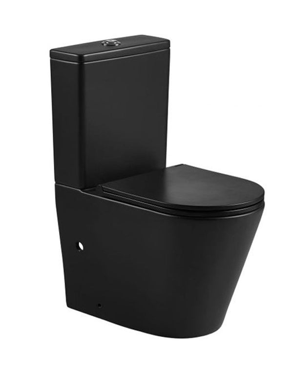 Berlin 670*360*850mm Matt Black Back-to-Wall Toilet Suite
