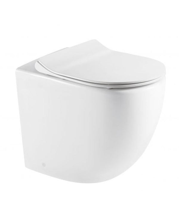 RAUL99 570*360*410mm Gloss White Rimless Flushing Wall Faced Floor Pan