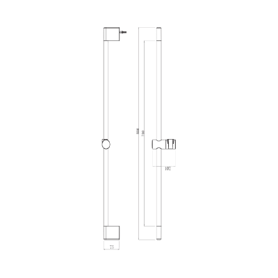 Architectura Style Trio 110/800 Rail Set Brushed Gold
