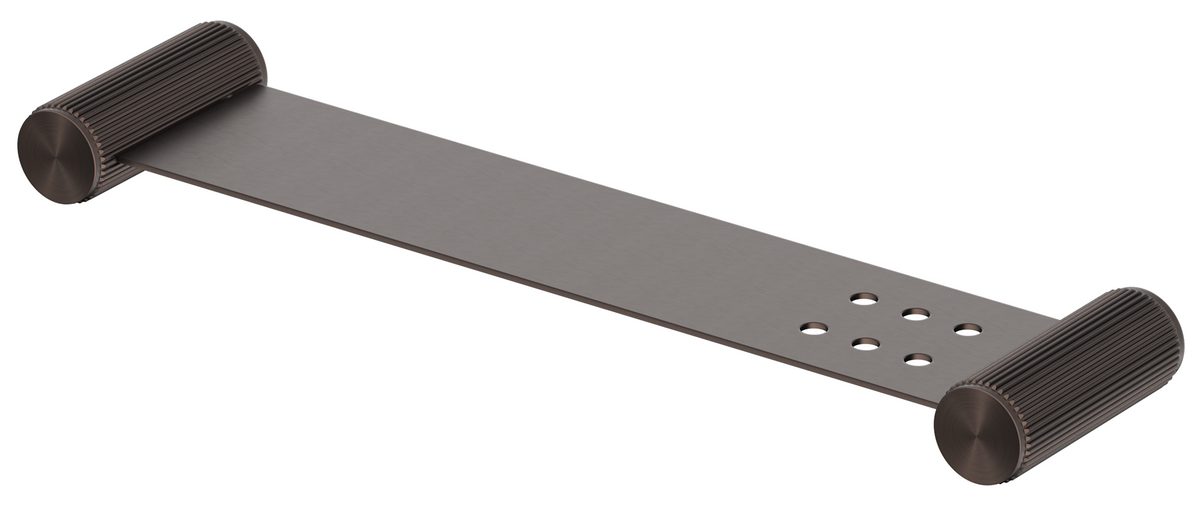 Mica Fluted Stainless Shelf - 400mm Dusk Bronze