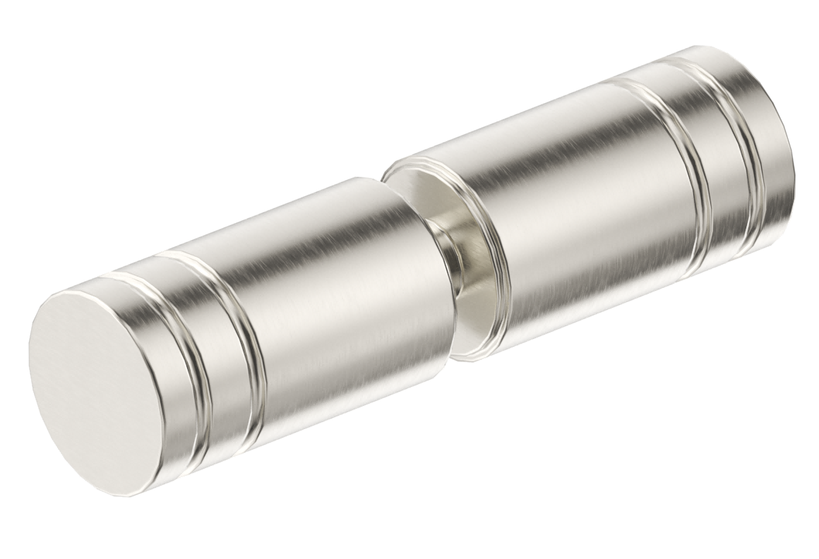 Shower Screen Handle Round Slotted Brushed Nickel