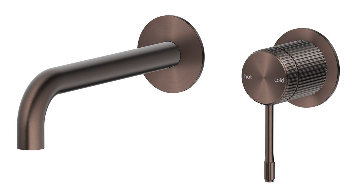 Mica Fluted Wall-Spout Combo Dusk Bronze