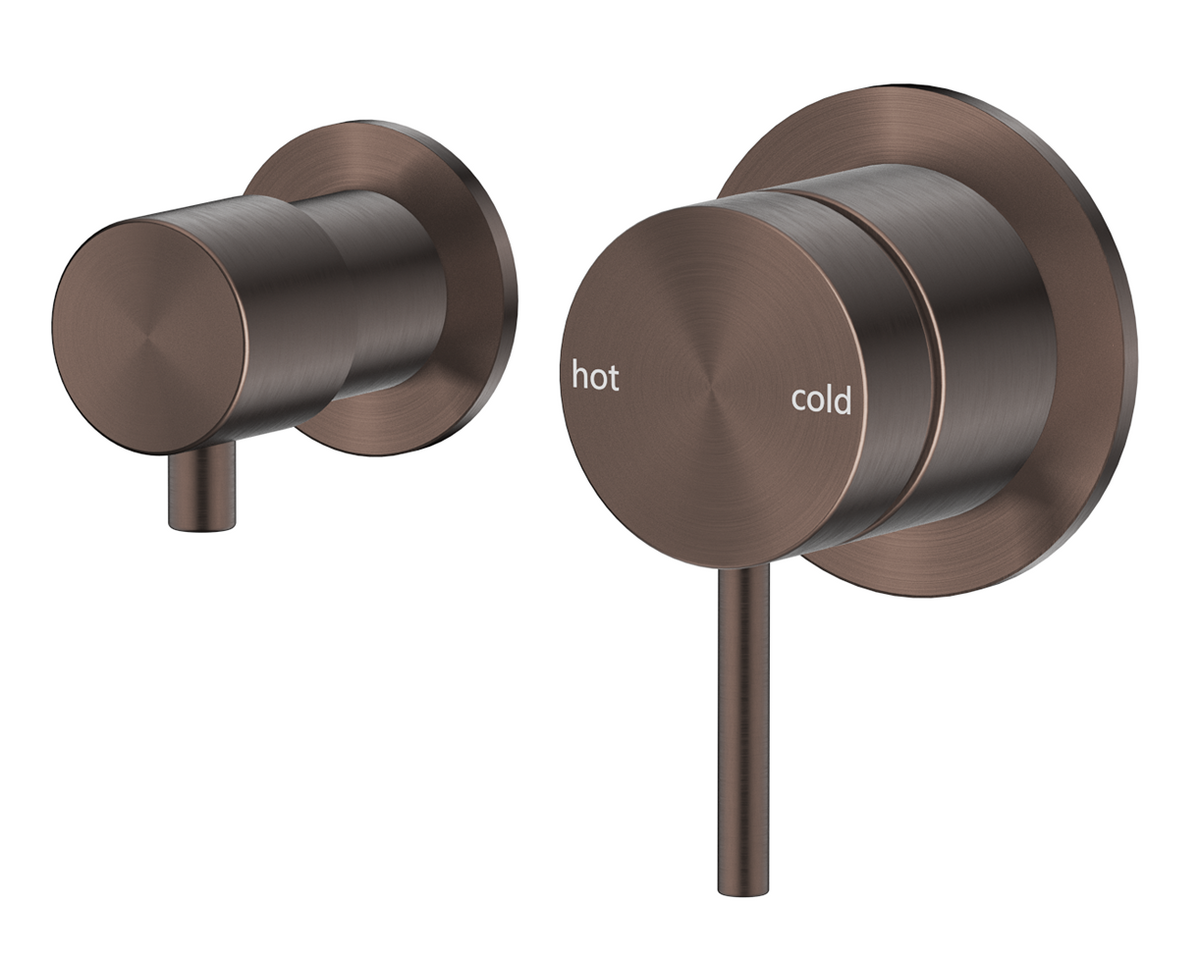Mica Shower Mixer Diverter - Sideways - TRIM KIT ONLY Dusk Bronze