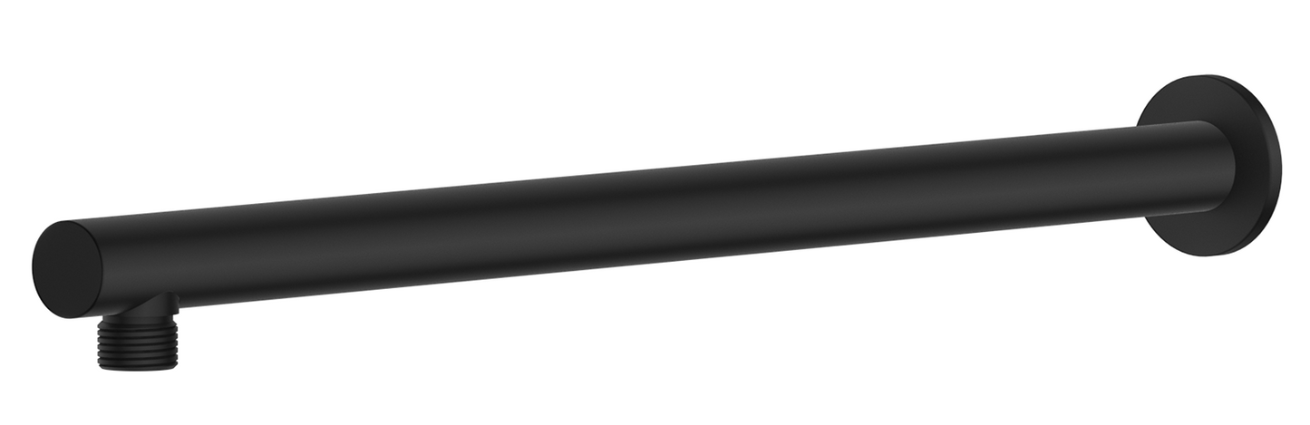 Mica Wall Shower Arm - 450mm - Straight Black