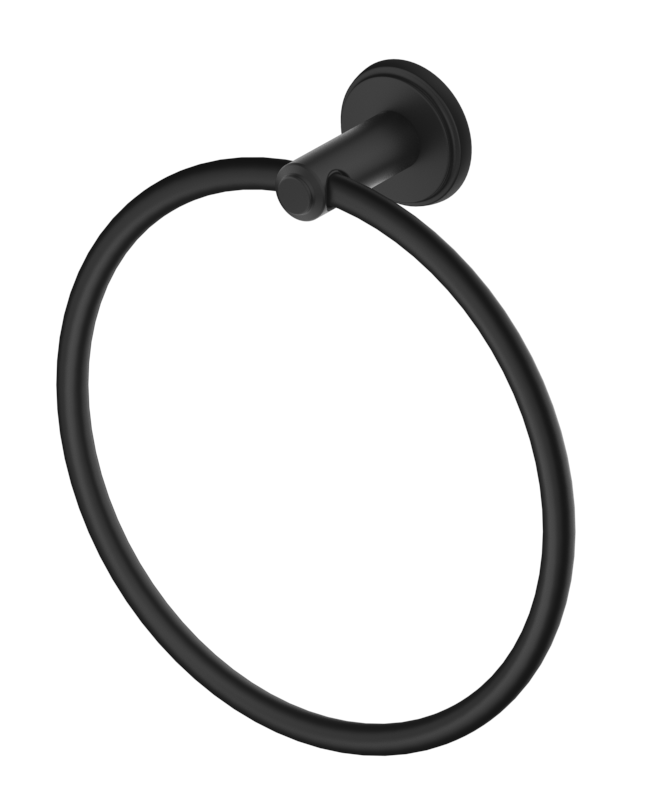 Mica Heritage Towel Ring Black