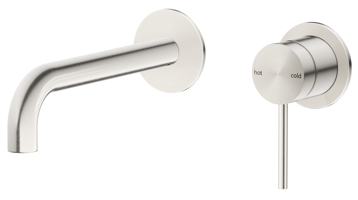 Mica Wall-Spout Combo - Curved Spout - 2P - TRIM KIT ONLY Brushed Nickel