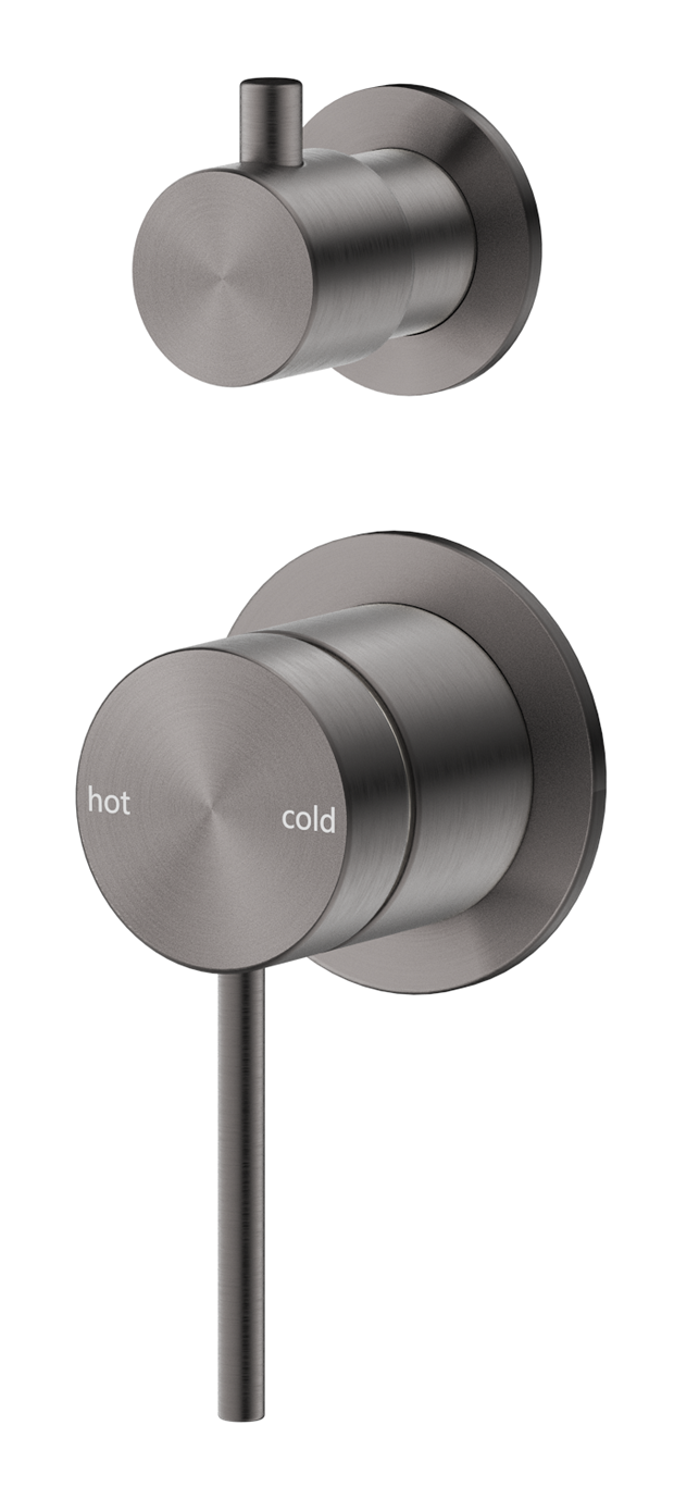 Mica Shower Mixer Diverter - 2P - TRIM KIT ONLY Gunmetal