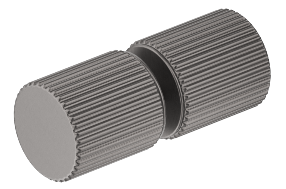 Shower Screen Handle - Fluted - Round Gunmetal