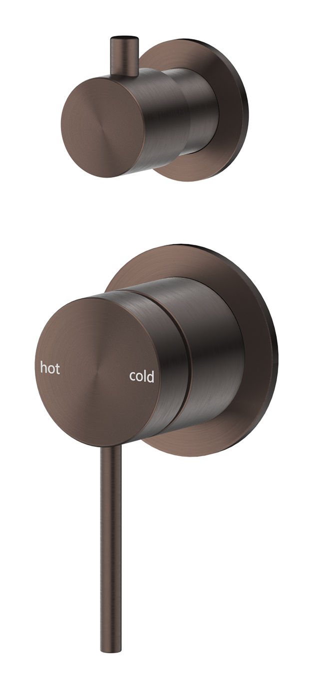 Mica Shower Mixer Diverter - 2P - TRIM KIT ONLY Dusk Bronze