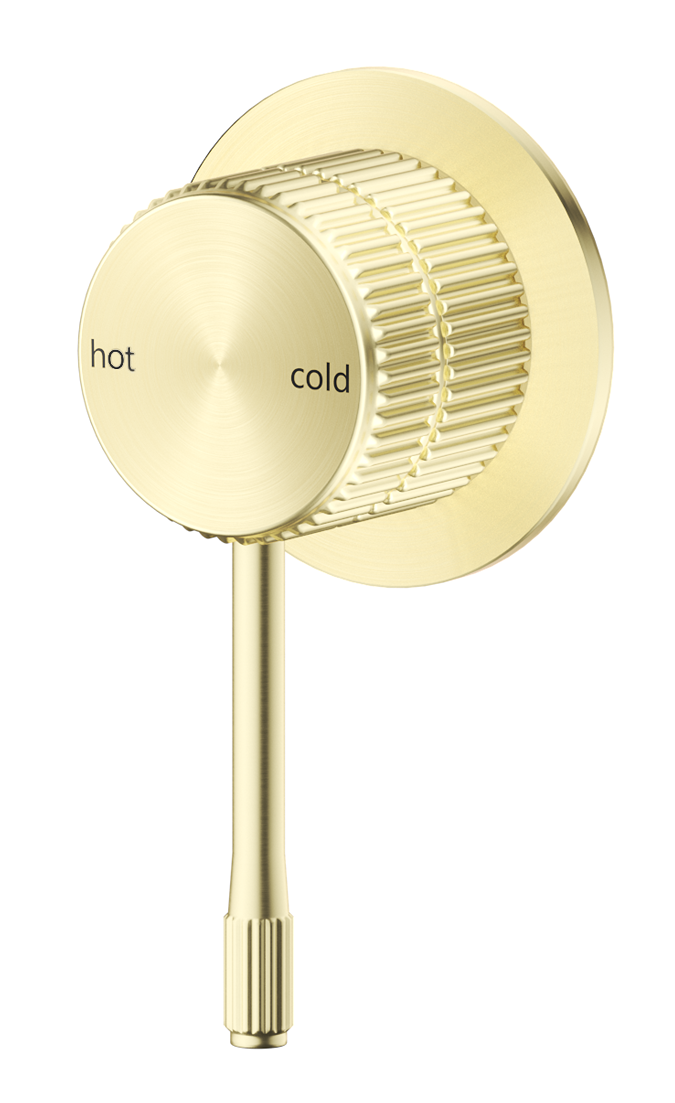 Mica Fluted Shower Mixer French Gold