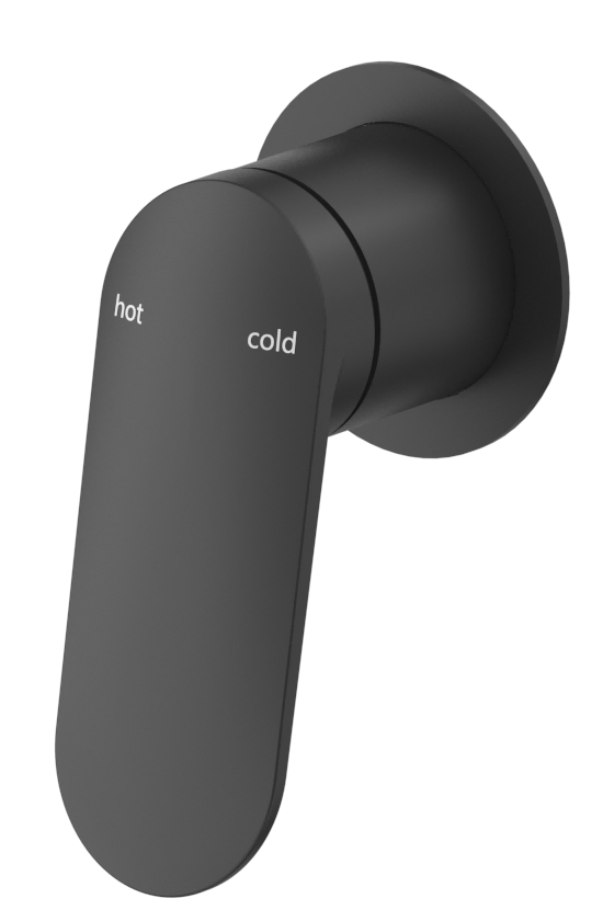 Lantra Shower Mixer - Round Plate - TRIM KIT ONLY Black
