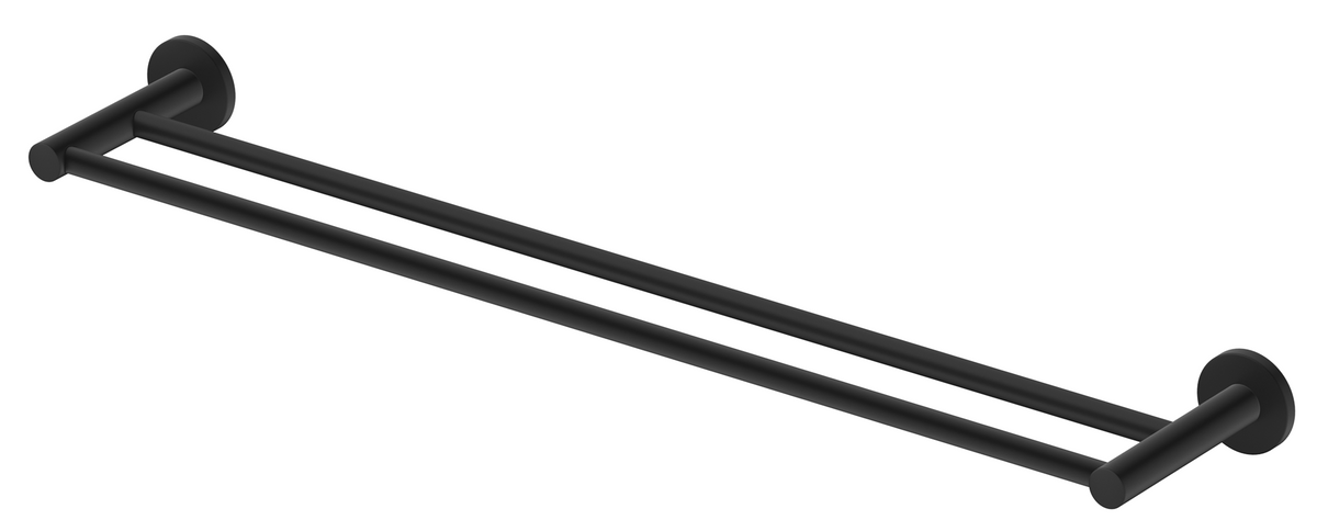 Mica Double Towel Rail Black