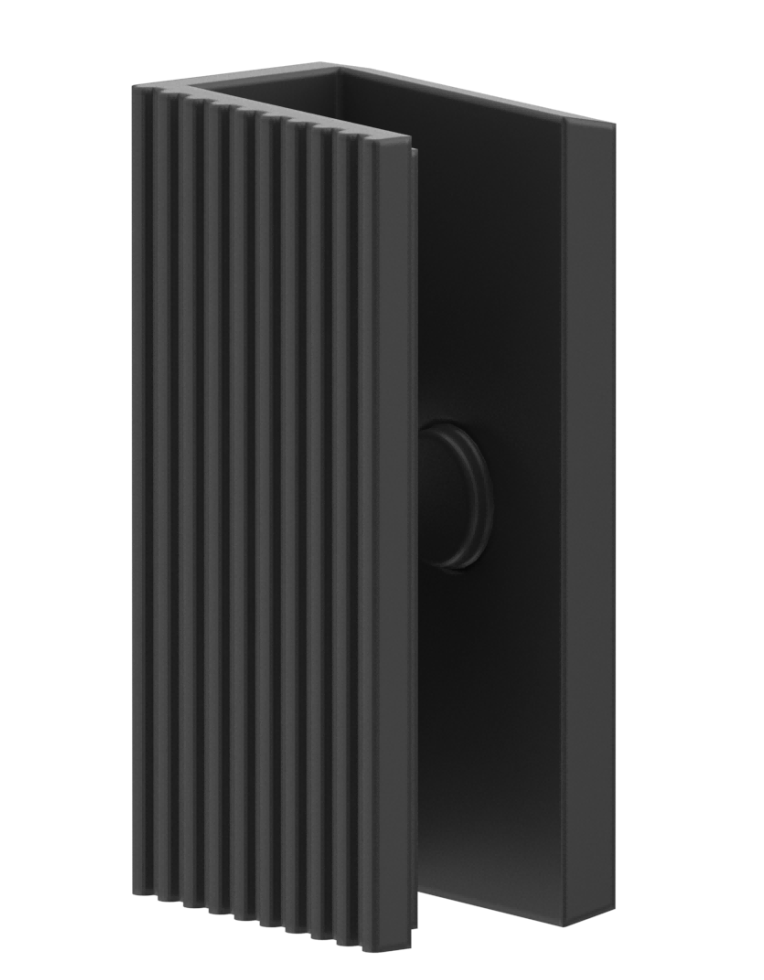 Shower Screen Wall Bracket - Fluted Black