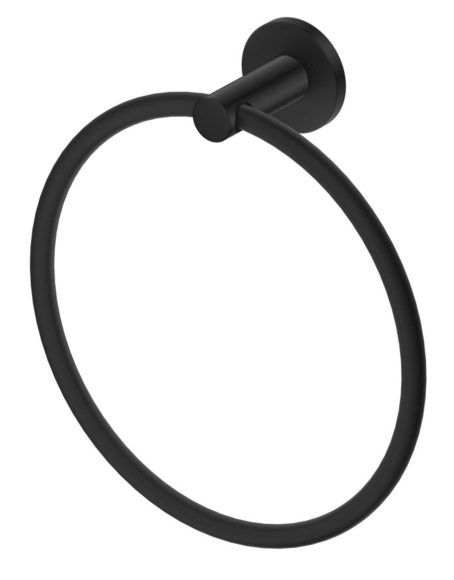 Mica Hand Towel Ring Black