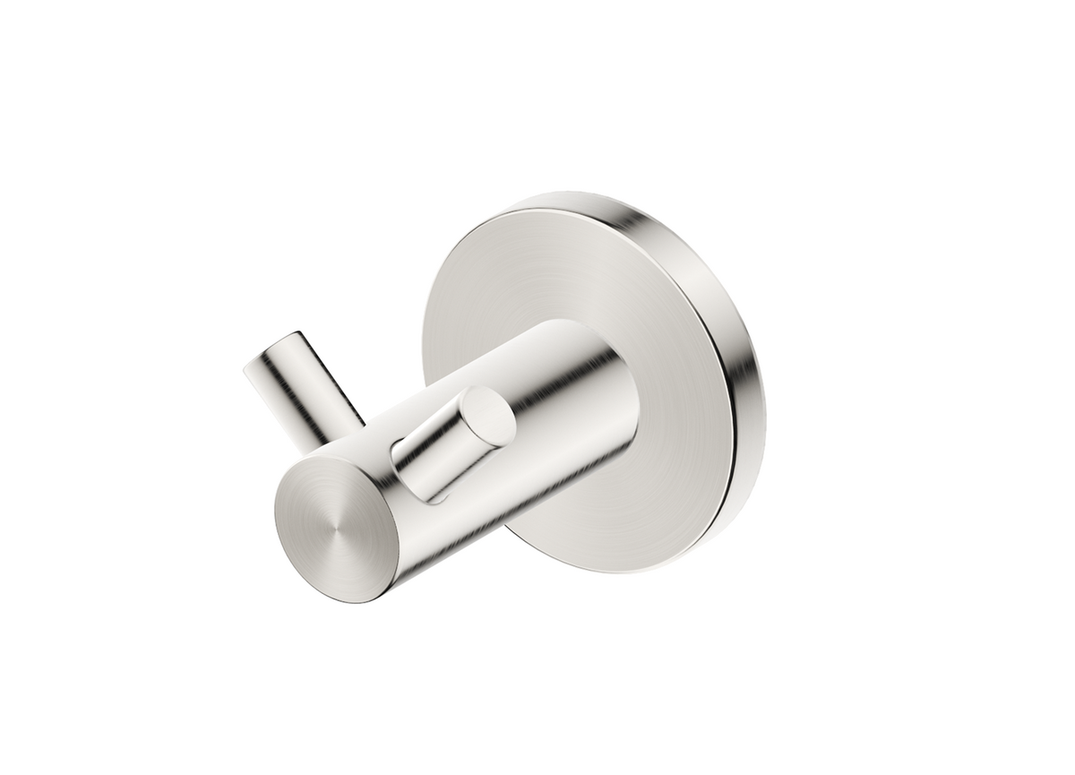 Mica Double Robe Hook Brushed Nickel