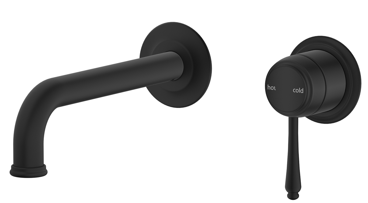 Mica Heritage Wall-Spout Combo - TRIM KIT ONLY Black