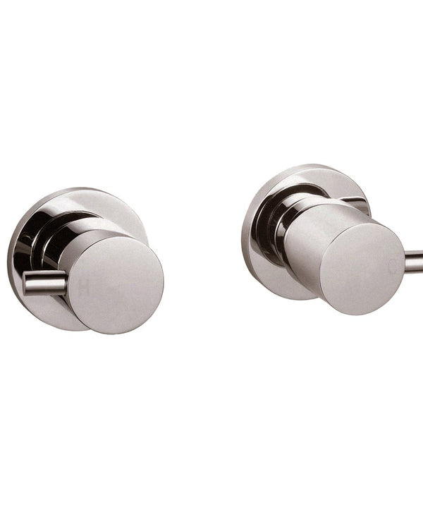 Pentro Brushed Nickel Round Shower Taps