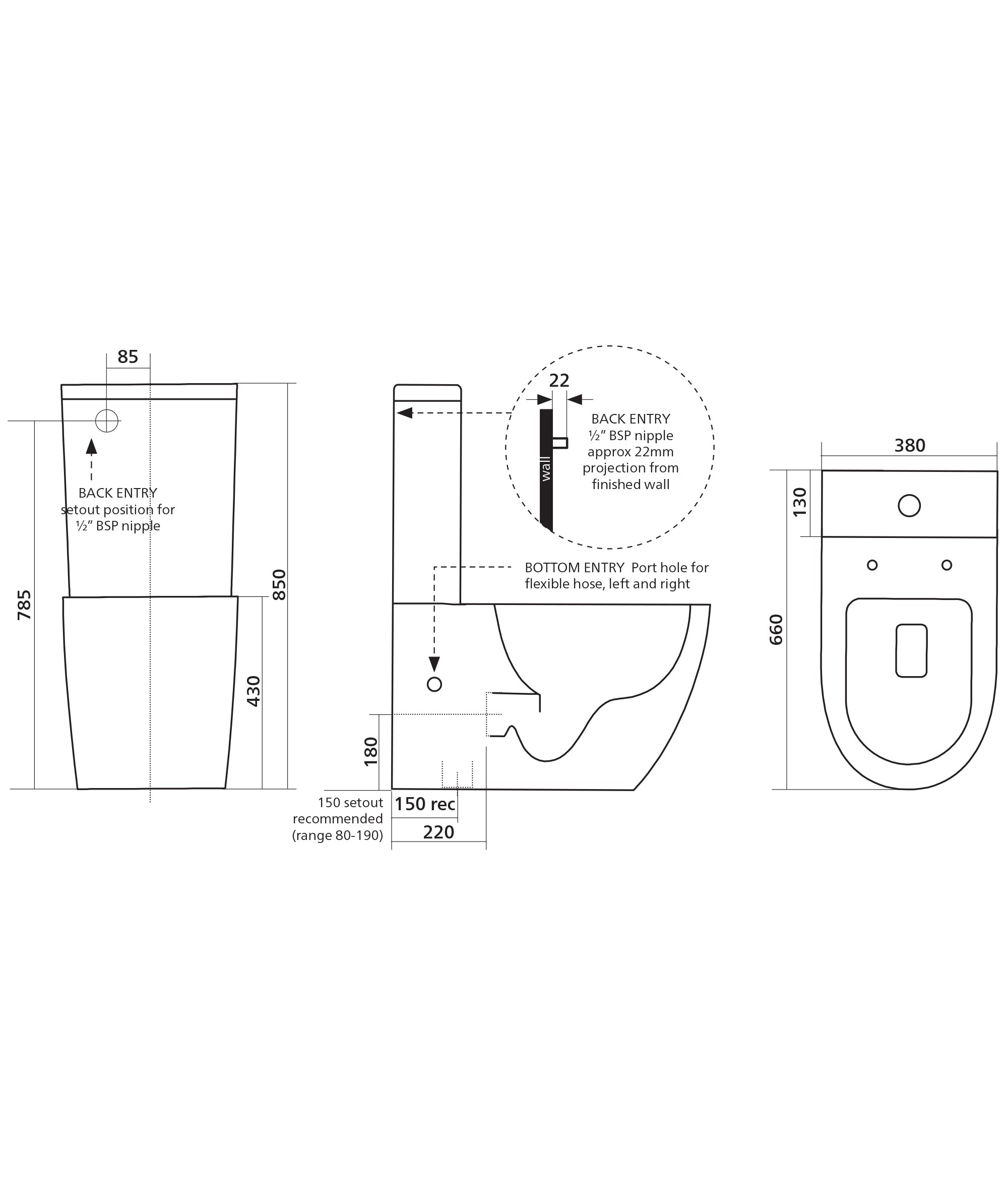 ARKO WF CF Toilet UNI SLIM