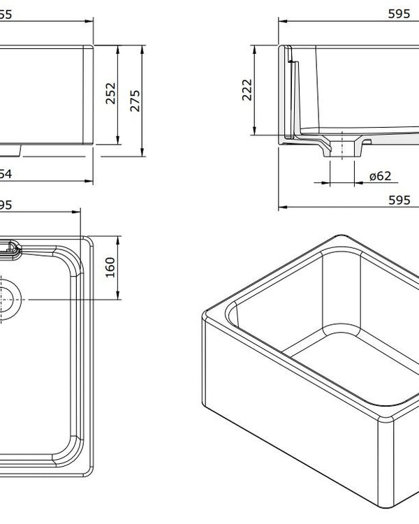 Belfast 60x46 Fireclay Butler Sink